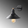 Opviq Lámpara de pared Conical Negro y Antiguo